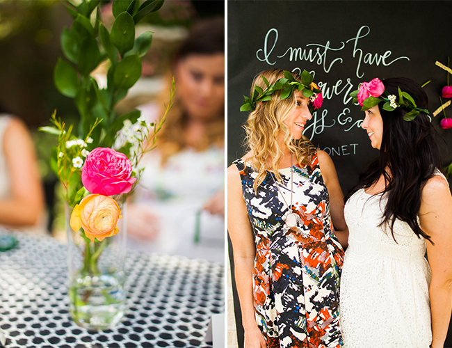Flower Crown Crafting Bridal Luncheon