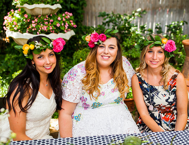 Flower Crown Crafting Bridal Luncheon