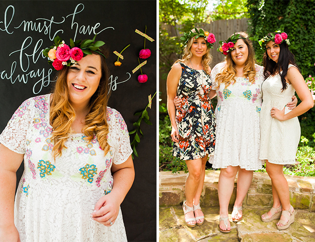 Flower Crown Crafting Bridal Luncheon