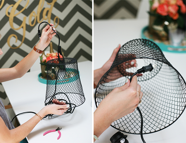 DIY Basket Hanging Light