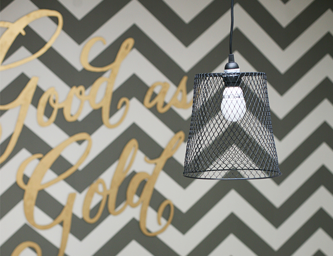 DIY Basket Hanging Light