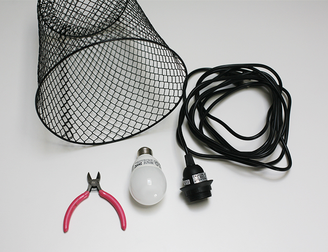 DIY Basket Hanging Light