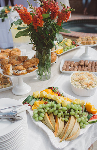 Ombre Orange Brunch Bridal Shower