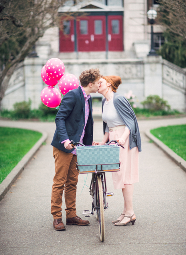 Ice Cream Parlor Engagement Photos