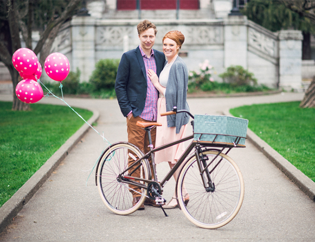 Ice Cream Parlor Engagement Photos