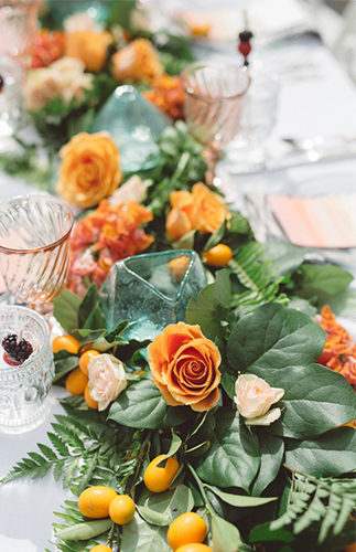 Ombre Orange Brunch Bridal Shower