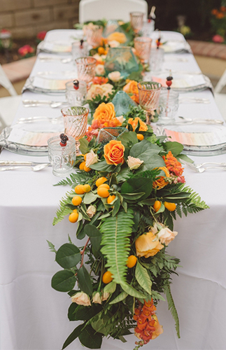Ombre Orange Brunch Bridal Shower