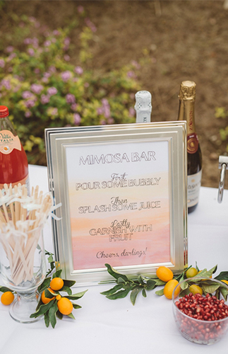 Ombre Orange Brunch Bridal Shower
