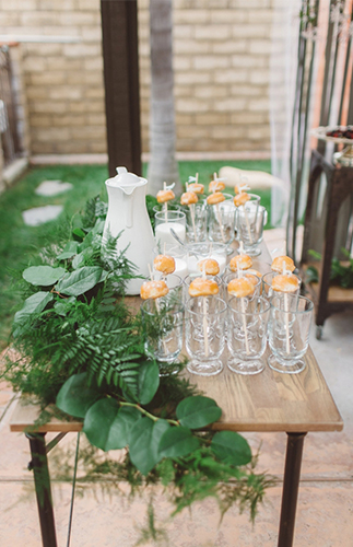 Ombre Orange Brunch Bridal Shower