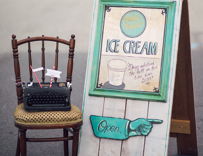 Ice Cream Parlor Engagement Photos
