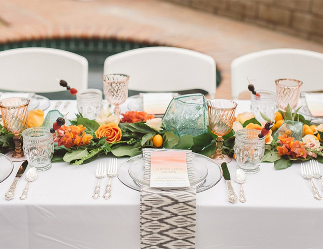 Ombre Orange Brunch Bridal Shower