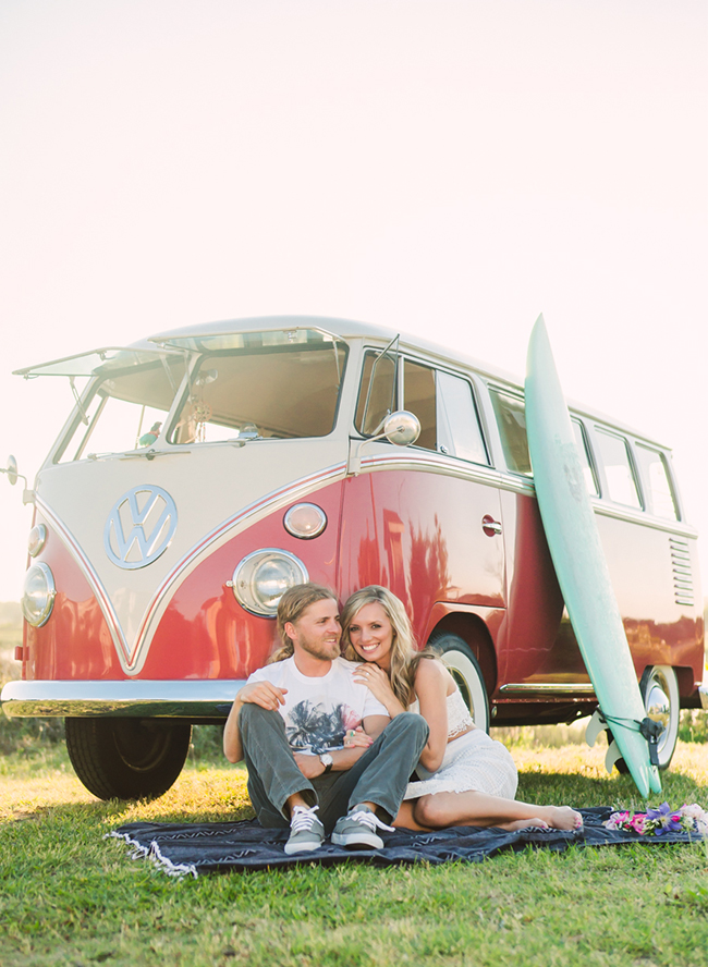 60's Inspired Engagement Photos