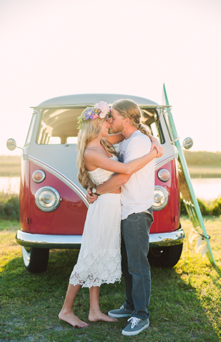 60's Inspired Engagement Photos