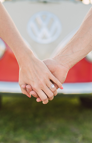 60's Inspired Engagement Photos