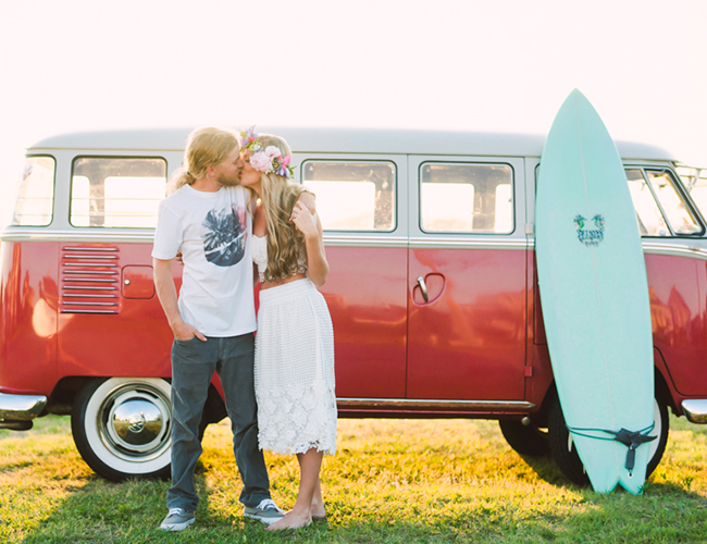 60's Inspired Engagement Photos