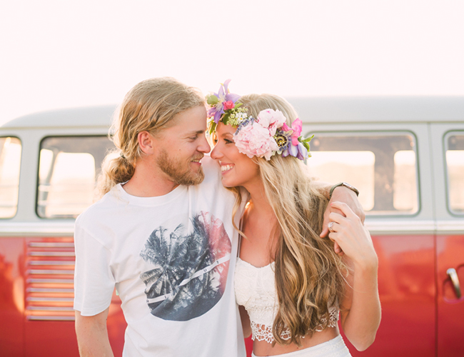 60's Inspired Engagement Photos