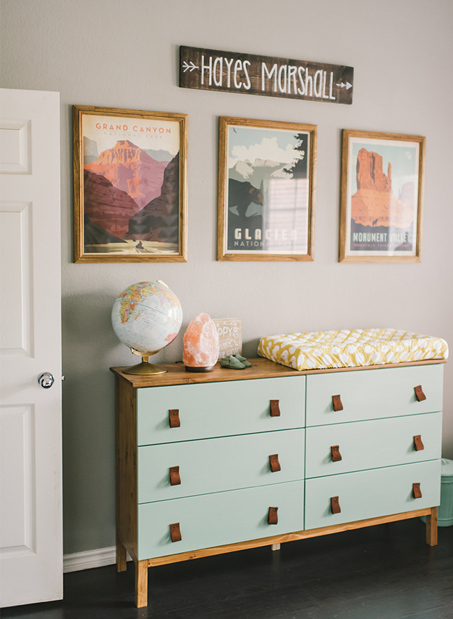 Geometric + Stylish Outdoorsy Nursery Inspired By This