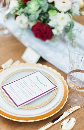 Gold & Red Holiday Wedding Inspiration - Inspired by This