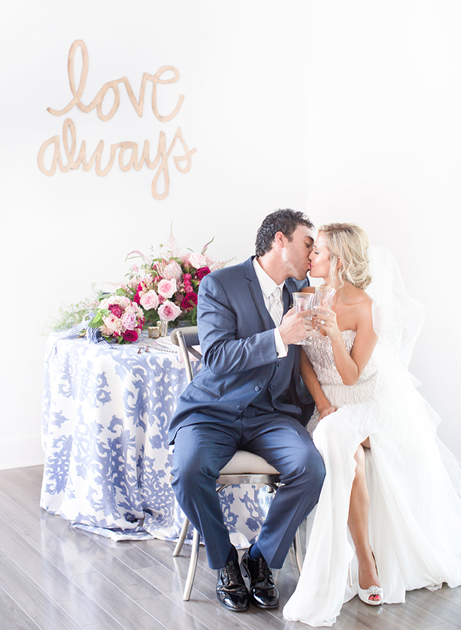 Navy and Pink Inspiration Shoot Elopement - Inspired by This