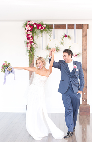 Navy and Pink Inspiration Shoot Elopement - Inspired by This