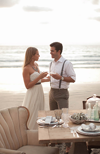Green & White Seaside Wedding Inspiration - Inspired by This