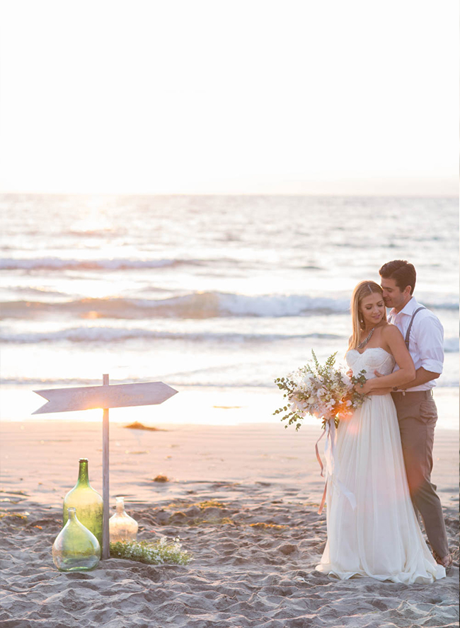 Green & White Seaside Wedding Inspiration - Inspired by This