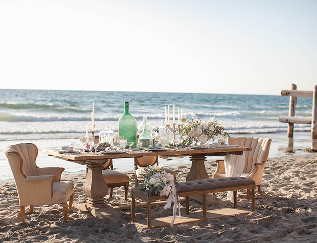 Green & White Seaside Wedding Inspiration - Inspired by This