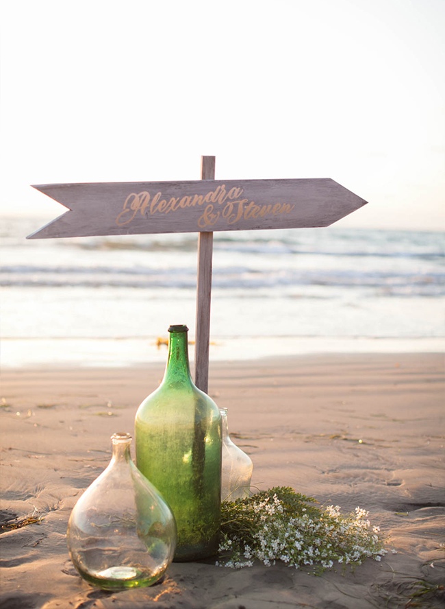 Green & White Seaside Wedding Inspiration - Inspired by This