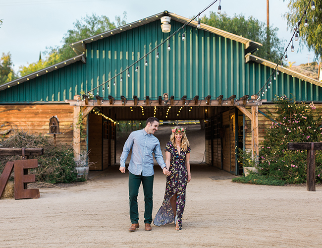 Colorful Mid-Century Modern Engagement Photos - Inspired by This