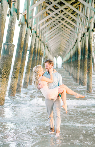 Glamorous City to Beach Charleston Engagement Session - Inspired by This