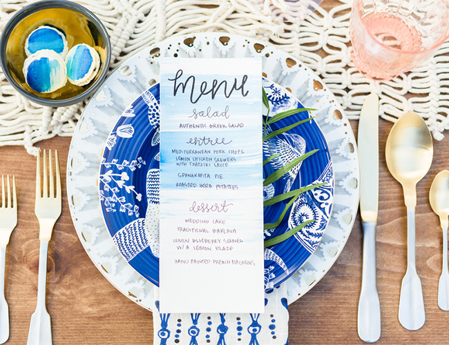 Hot Pink & Cobalt Blue Grecian Wedding Inspiration - Inspired by This