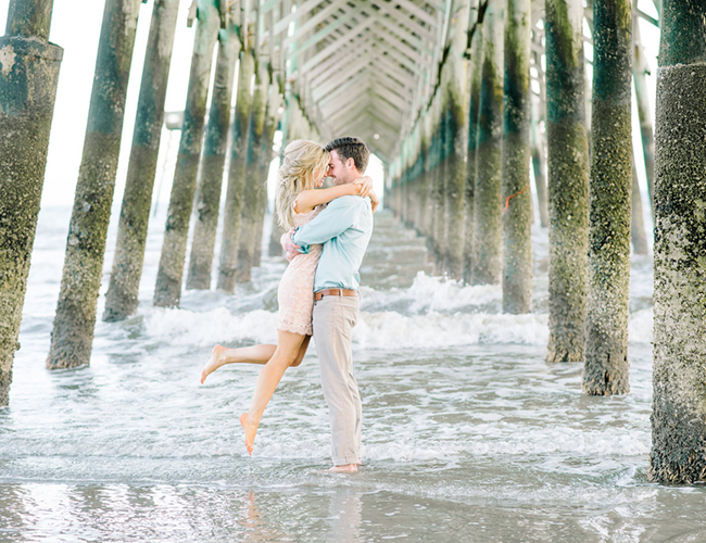 Glamorous City to Beach Charleston Engagement Session - Inspired by This