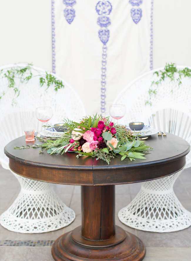 Hot Pink & Cobalt Blue Grecian Wedding Inspiration - Inspired by This
