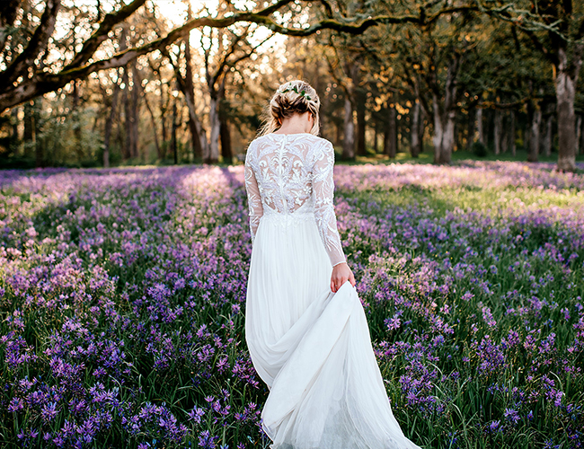 Lilac Flower Field Bridal Inspiration - Inspired by This