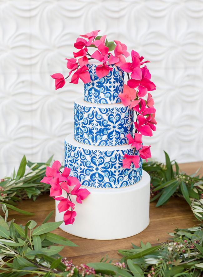 Hot Pink & Cobalt Blue Grecian Wedding Inspiration - Inspired by This