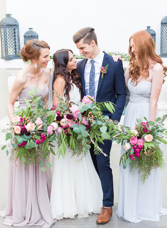 Hot Pink & Cobalt Blue Grecian Wedding Inspiration - Inspired by This