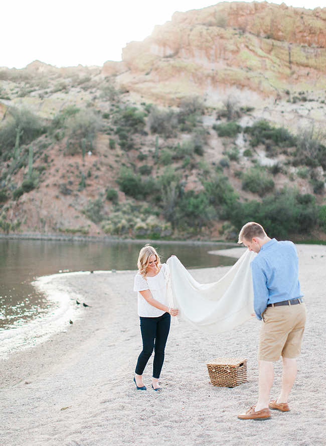 Lakeside Picnic Engagement Photos - Inspired by This