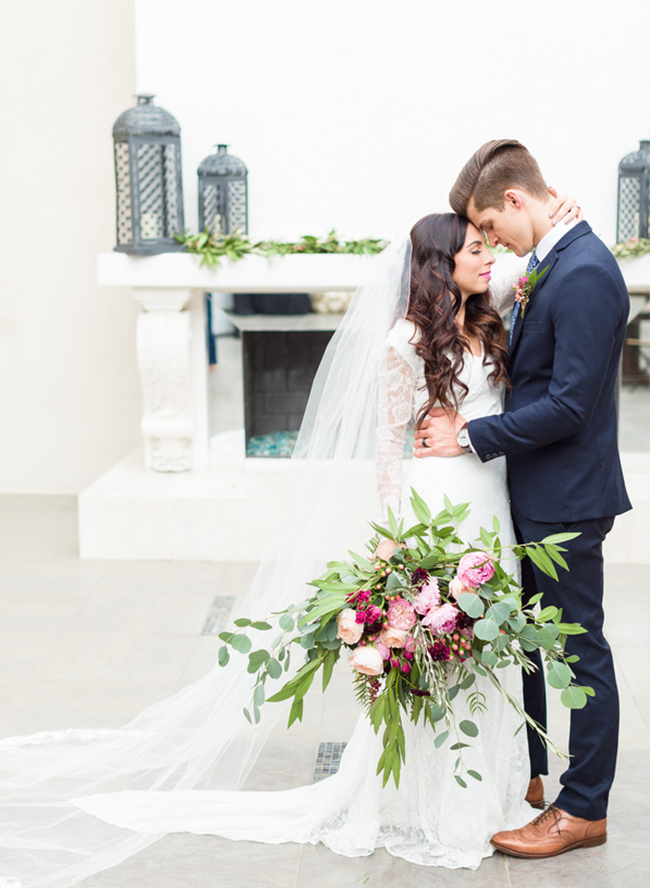 Hot Pink & Cobalt Blue Grecian Wedding Inspiration - Inspired by This