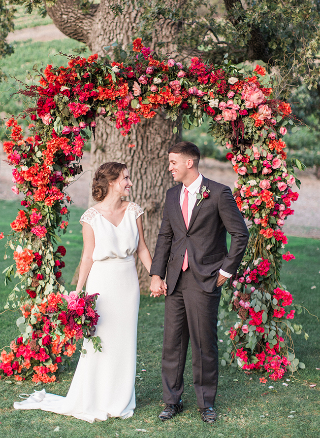 Red & Pink Golden Summer Wedding Inspiration - Inspired by This