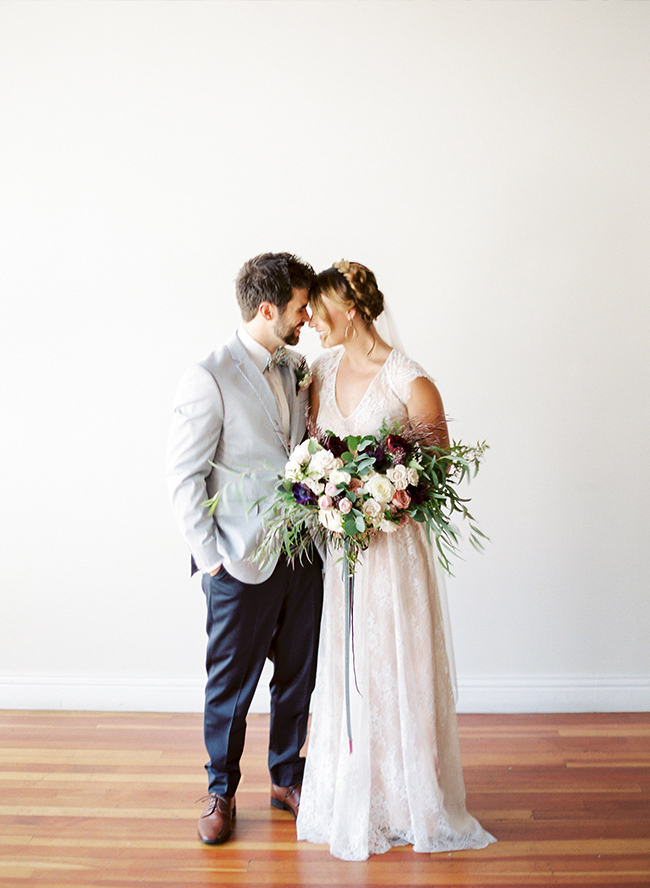 Moody Lavender Wedding at a Modern Loft - Inspired by This