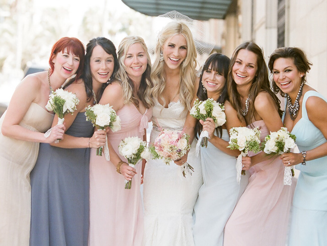 film photography, lane dittoe photography, classic wedding inspiration, pastel bridesmaids inspiration