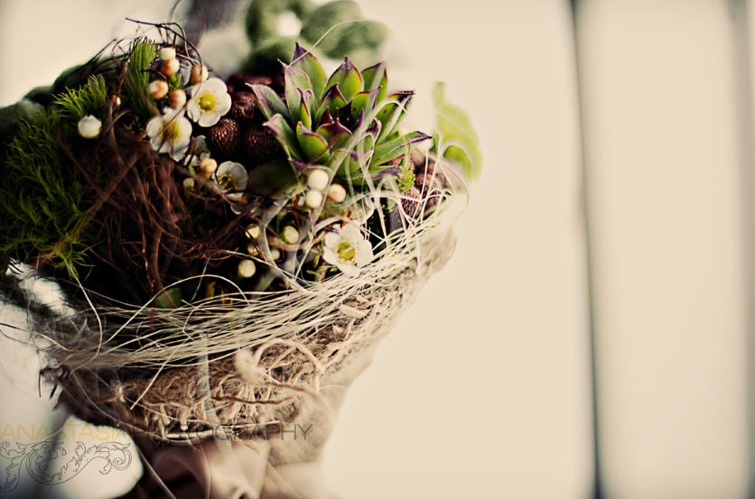 natural bridal bouquet, Peak 2 Peak Gondola, British Columbia, Canada