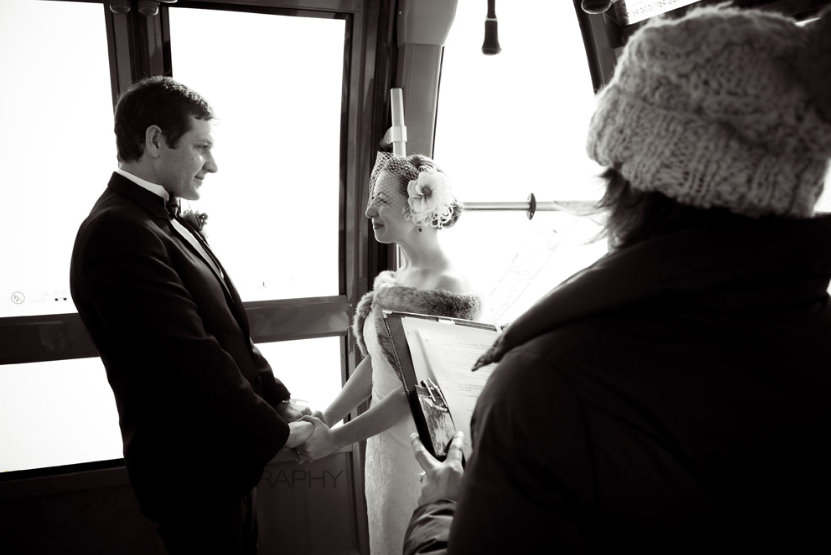wedding elopement inspiration, birdcage bridal veil, Peak 2 Peak Gondola, British Columbia, Canada