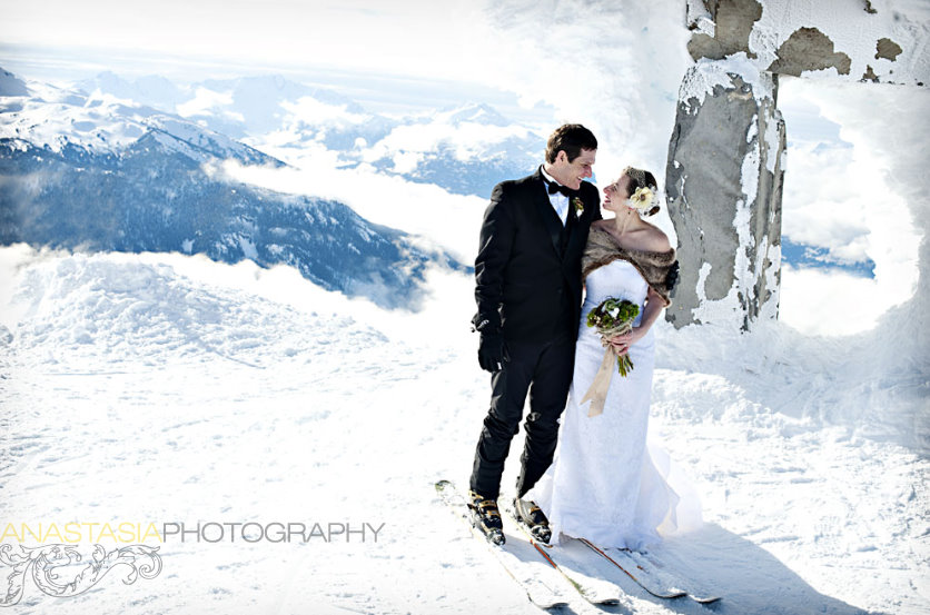 Winter bridal inspiration, Peak 2 Peak Gondola, British Columbia, Canada