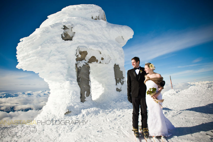 winter wedding inspiration, snowy wedding inspiration, Peak 2 Peak Gondola, British Columbia, Canada, wedding fur shrug