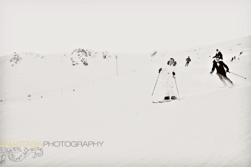 ski slope inspired wedding, bridal winter coat, Peak 2 Peak Gondola, British Columbia, Canada