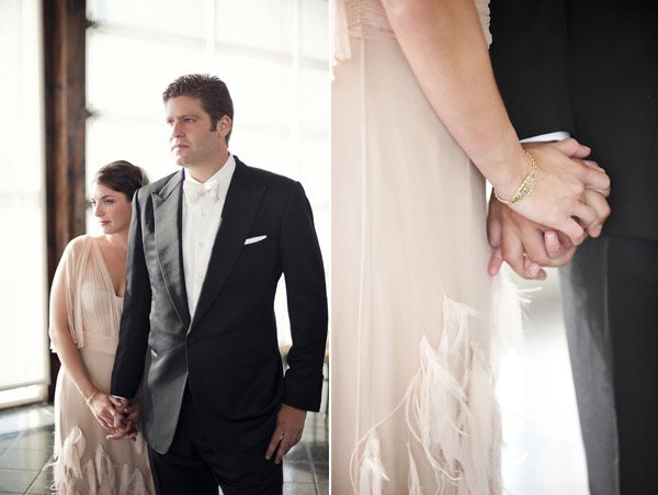 Chelsea Piers, Urban New York Wedding, Kate Spade, Valentino Shoes, blush wedding dress