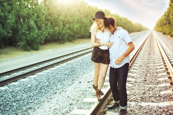 Edgy Railroad Engagement Session - Inspired By This