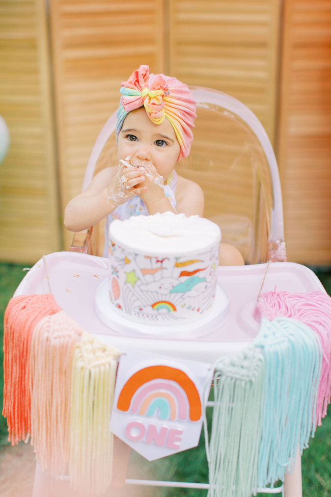 Spectacular Rainbow "Onederland" Birthday Party