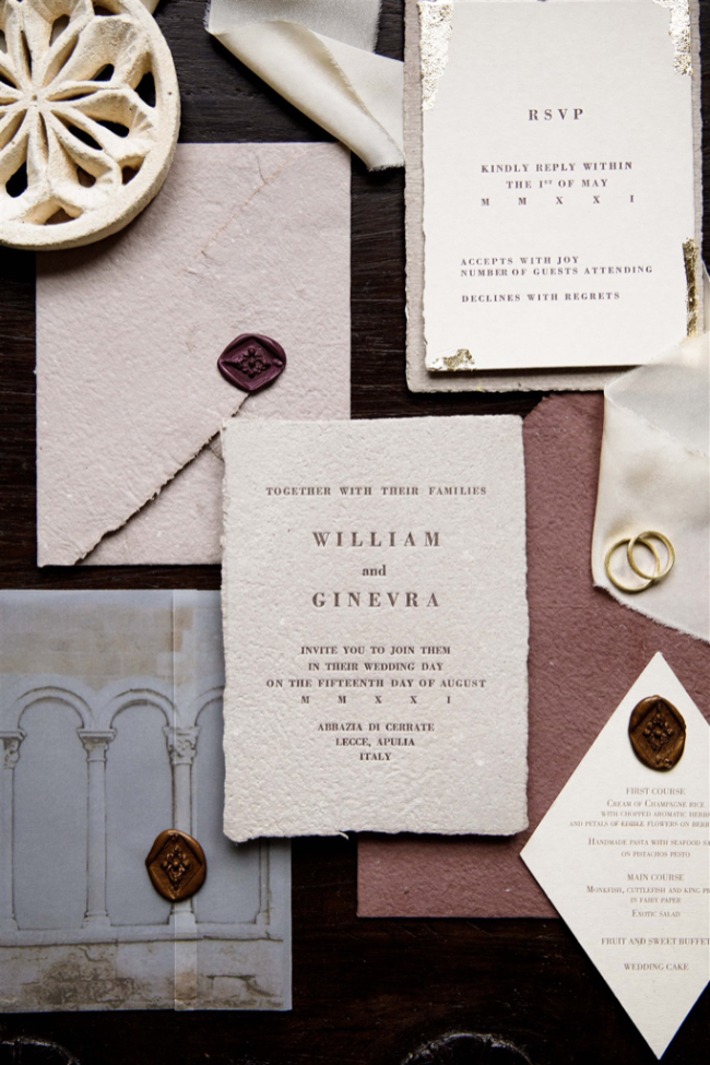 Luxurious & Romantic Burgundy Italian Wedding